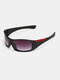 पुरुषों की फैशन आरामदायक आउटडोर राइडिंग UV सुरक्षा स्क्वायर धूप का चश्मा धूप का चश्मा - लाल