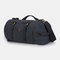 Men USB Charging Multifunctional Travel Multi-Carry Bucket Bag Backpack - Black