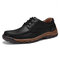 Men Microfiber Leather Non Slip Soft Sole Outdoor Casual Shoes - Black