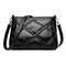 Women Stylish PU  Leather Crossbody Bag - Black