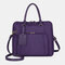 Women Designer Waterproof Solid Handbag Multifunction Crossbody Bag - Purple