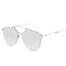Men Women Thin Metal Frame Sunglasses Casual Outdoor Anti-UV HD Eyeglaases - Silver