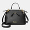 Women Design Solid Handbag Multifunction Crossbody Bag - Black