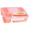 5-zellen 1000ml Box Durable Kind Lunchbox Insulated Food Container Plastic Lunch Box  - Pink