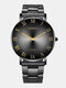 Jassy 16 Colors Stainless Steel Business Casual Roman Scale Color Gradient Quartz Watch - #12
