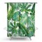 Green Tropical Plants Shower Curtain Bathroom Waterproof Polyester Shower Curtain Leaves Printing Curtains for Bathroom Shower - D