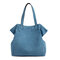 Women Casual Durable Canvas Handbag Large Capacity Shoulder Bag - Blue