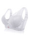 Sexy Deep V Gather Breathable Wireless Full Coverage Bras - White