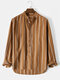 Mens 100% Cotton Striped High Low Plain Long Sleeve Henley Shirts - Khaki