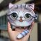 Porte-monnaie mignon cadeau créatif 3D chat tissu dessin animé sac de monnaie  - #1