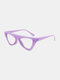 Women Resin Cat Eye Full Frame UV Protection Fashion Sunglasses - Purple