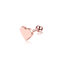 Punk 1 Pc of Earrings Bones Piercing Earrings Heart Shape Earring Gift - Rose Gold