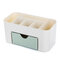 Escritorio de plástico simple Maquillaje Caja con cajón multifunción Joyas Caja Almacenamiento de escritorio - Verde