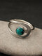 Vintage Trendy Geometric-shape Turquoise Alloy Rings - #01