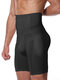Men Butt Lifting Shapewear High Waist Tummy Control Slimming Boxer Short Detachable Padded Underwear - Black