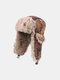 Мужской искусственный мех, дакрон, камуфляж, советский значок, сгущает тепло Уши, защита от холода, ловушка Шапка - #02