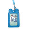 Multi-colors PU Leather Casual Hanging Card Holder Bags - Light Blue