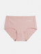 Women Cotton Breathable Graphene Antibacterial Mid Waisted Panties - Pink