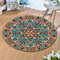 Vintage Turkish Bohemian Mandala Round Thin Flat Carpet Rug Home Bedroom Washable Carpets Art Decor - #1