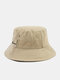 Unisex Cotton Retro Outdoor Casual Street Bucket Hat Sun Protection Hat - Beige