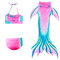 3Pcs Girls Mermaid Swimsuit Bikini Set For 4Y-13Y - 2