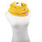 Womens Knitted Thick Multifunctional Multicolor Scarf Outdoor Fashion Warm Neck Button Scarves - Yellow