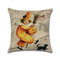 Cartoon Witches Pumpkin Pattern Linen Cushion Cover Home Sofa Halloween Art Decor   - #5