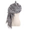 195CM Winter Women Dots Pattern Scarves Shawl Dual Use Super Long Artificial Cashmere Scarf - Grey
