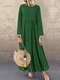 Polka Dot Empire Waist Casual Plus Size Maxi Dress - Green