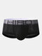 Men Mesh Breathable Sport Boxer Briefs Stretch Pouch Underwear - Black
