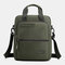 Men Oxford Large Capacity 13 Inch Laptop Bag Anti-theft Multi-pocket Handbag Crossbody Bag - Army Green