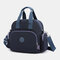 Women USB Charging Multi-carry Waterproof Backpack Crossbody Bag - Blue
