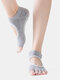Women Pure Cotton Breathable Sweat Absorbing Sports Yoga Socks Backless Open Toe Yoga Socks - #15