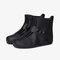 Unisex Waterproof Reusable Outdoor Boots Covers High Top Non Slip Foot Cover Protect - Black