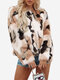 Multi-color Faux Fur Long Sleeve Coat For Women - White