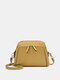 Women Faux Leather Multifunction Large Capacity Crossbody Bag Fashion Casual Multi-Pocket Shoulder Bag - Yellow