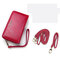 Women Men PU Leather Universal 5.5 Inch Phone Case Vintage Phone Bag Crossbody Bag - Red