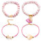 Bracelet tissé perlé ananas bohème Ensemble de bracelet pendentif coquille de licorne creuse  - Image