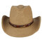 Breathable UV Protection Straw Hat Wide Brim Bucket Hats Round Flat Caps - Khaki