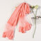 190 सेमी * 90 सेमी ओवरसाइज आर्टिफिशियल सिल्क स्कार्फ समर थिन बीच शॉल कैजुअल ट्रैवल सन स्कार्फ - गुलाबी
