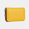 Women Genuine Leather RIFD Multifunctional 12 Card Slots Photo Card Money Clip Wallet Purse Coin Purse - Yellow