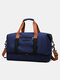 32L Oxford Two Layers Large Capacity Multi-Pockets Waterproof  Handbag Crossbody Bag Summer Travel - Blue