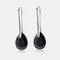 Trendy Metal Geometric Water Drop Zircon Earrings Irregular Cut Surface Pendant Earrings - Black