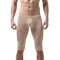 Sexy Knee Length Ice Silk Thin Translucent Thermal Sleepwear Home Undwerwear for Men - Skin Color