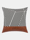 1PC Cotton Stitching Thick Stripes Tassel Creative Nordic Home Sofa Couch Car Bed Decorative Cushion Pillowcase Throw Cushion Cover Lumbar Waist Pillow Cover - #04