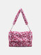 Women Leopard Pattern Prints Shoulder Bag Handbag - Pink