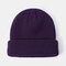Lana tejida de color sólido unisex Sombrero Cráneo Gorras Gorros Beanie - púrpura