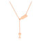 Trendy Pendant Necklace Elegant Chain Beer Wineglass Neclacke Cold Silver Jewelry for Women  - Rose Gold