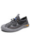 Men Outdoor Anti Collision Toe Non Slip Breathable Hiking Casual Sneakers - Gray