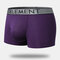 Mens Sexy Modal Boxer Briefs Underwear With Breathable Inside Embedded Separate Penis Pouch - Purple